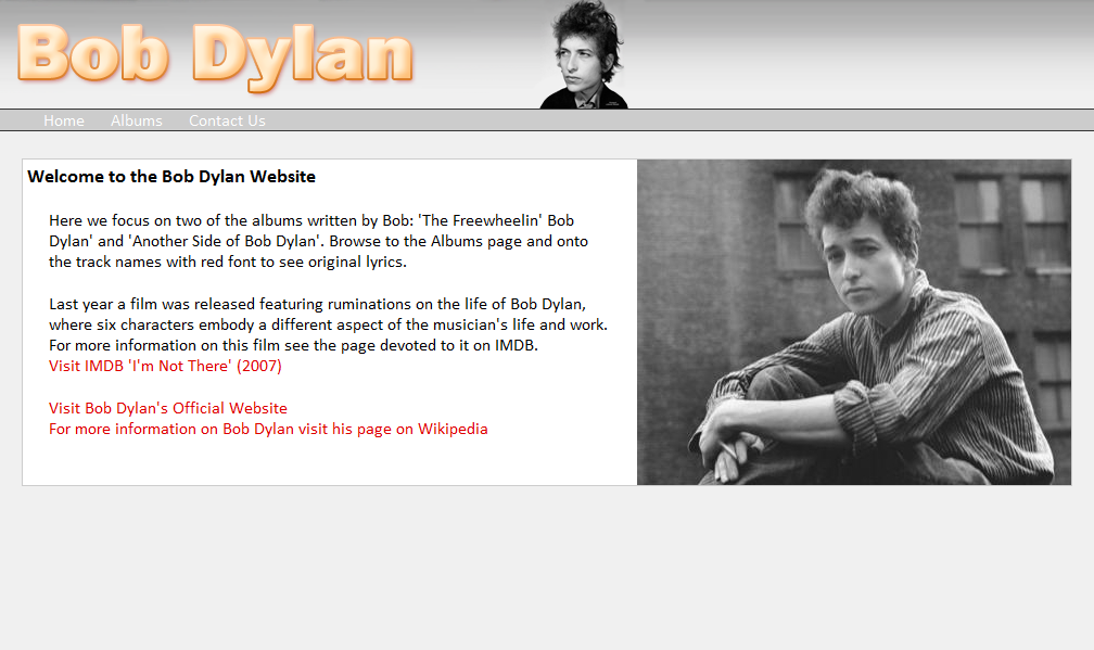 Bob Dylan Fansite